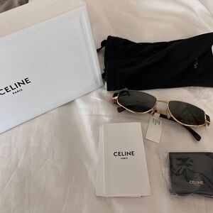 Celine Gold Aviator Sunglasses